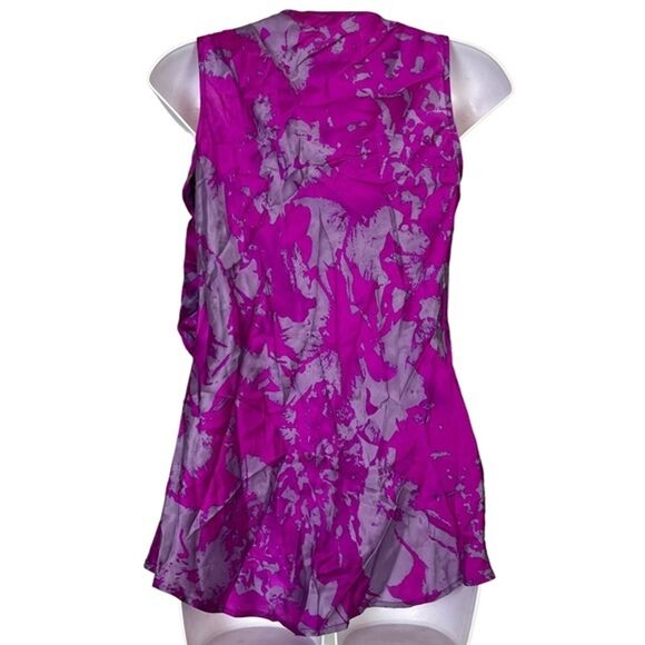 CABI FIT TO BE TIED Whimsigoth Purple Sleeveless Fairy Top 100% Silk Shirt XS - Picture 11 of 16